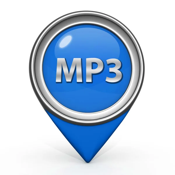 Icono de puntero MP3 sobre fondo blanco — Foto de Stock