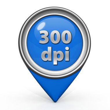 300 dpi işaretçi simgesi beyaz arka plan üzerinde
