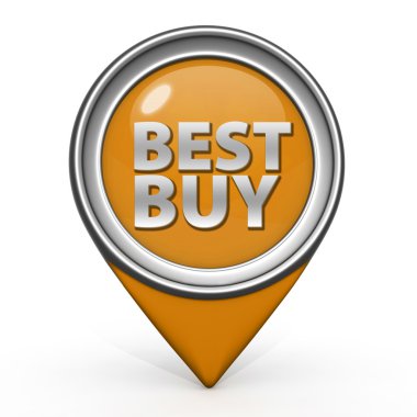 İşaretçi simgesi beyaz arka plan üzerinde en iyi satın