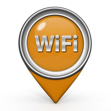 WiFi işaretçi simgesi beyaz zemin üzerine