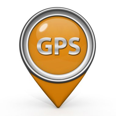 GPS işaretçi simgesi beyaz zemin üzerine