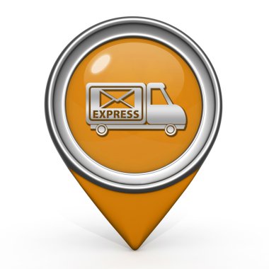 İşaretçi simgesi beyaz arka plan üzerinde hızlı