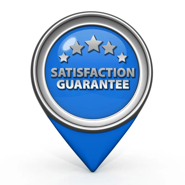 Satisfaction pointer icon on white background — Stock Photo, Image