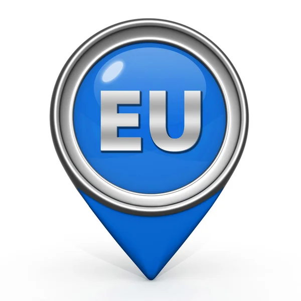 Icône de pointeur UE sur fond blanc — Photo