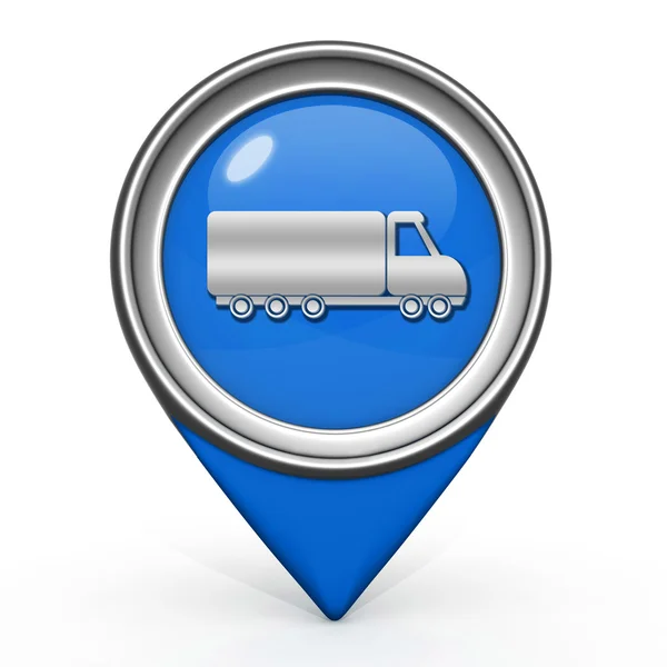 Truck pointer icon on white background — Stock Photo, Image