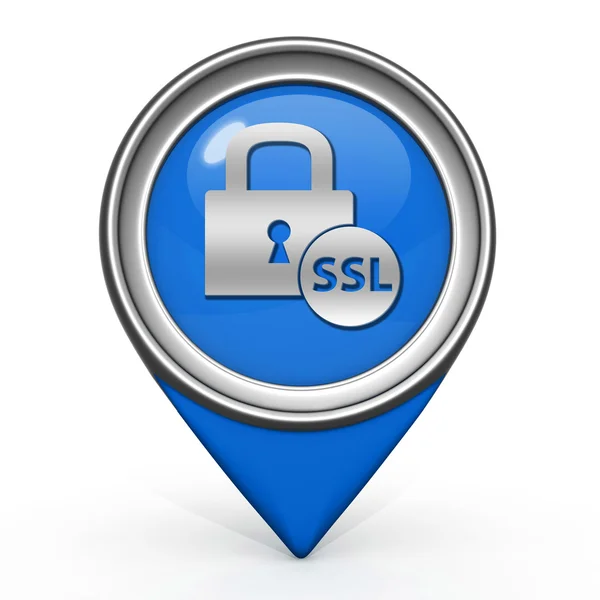 SSL muisaanwijzer op witte achtergrond — Stockfoto