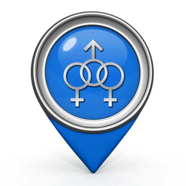 Seksualności wskaźnik ikona na białym tle — Zdjęcie stockowe