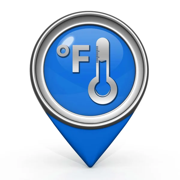 Fahrenheit pointer icon på hvit bakgrunn – stockfoto