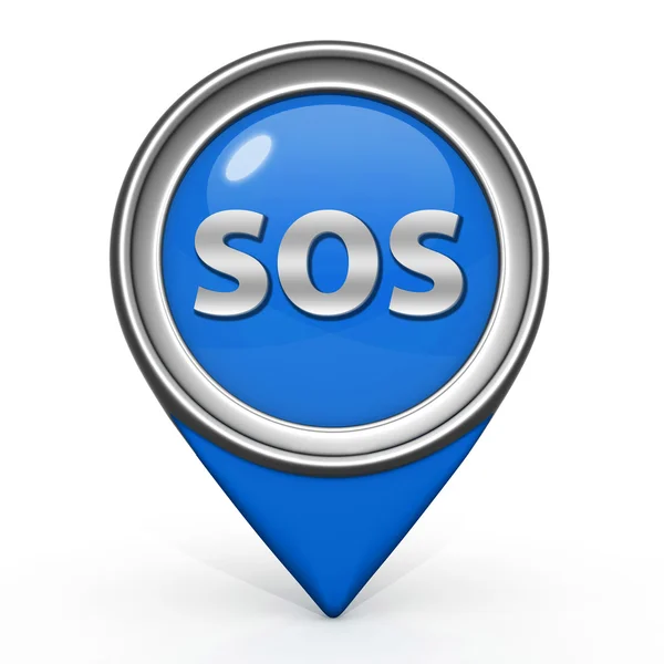 SOS pointer icon on white background — Stock Photo, Image