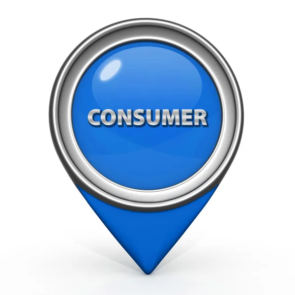 Ikona ukazatele spotřebitelské na bílém pozadí — Stock fotografie