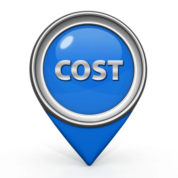 Cost pointer icon on white background — Stock Photo, Image