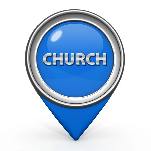 Kirche Zeiger Symbol auf weißem Hintergrund — Stockfoto