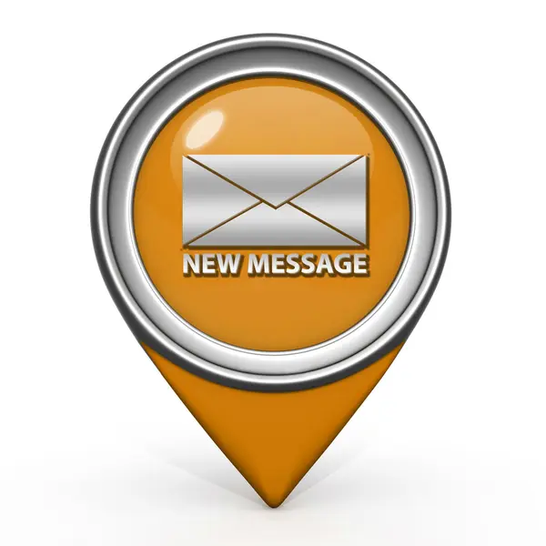 New message pointer icon on white background — Stock Photo, Image