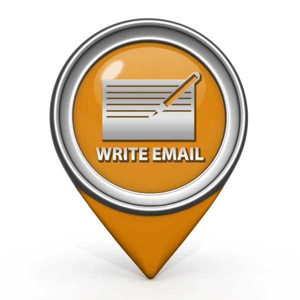 Icono de puntero de correo electrónico sobre fondo blanco —  Fotos de Stock