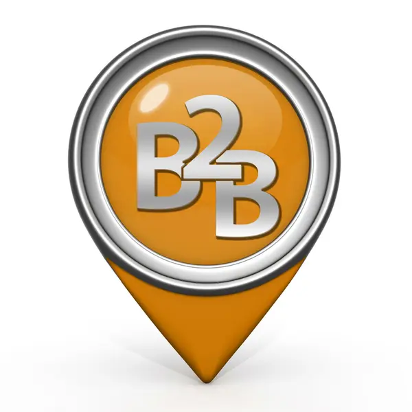 Ikon penunjuk B2B pada latar belakang putih — Stok Foto