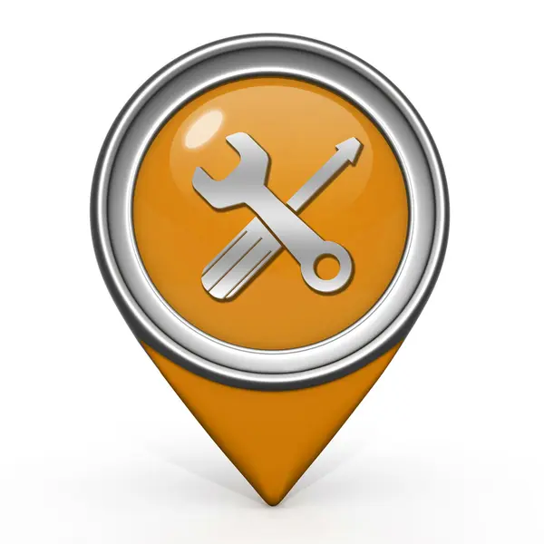 Settings pointer icon on white background — Stock Photo, Image