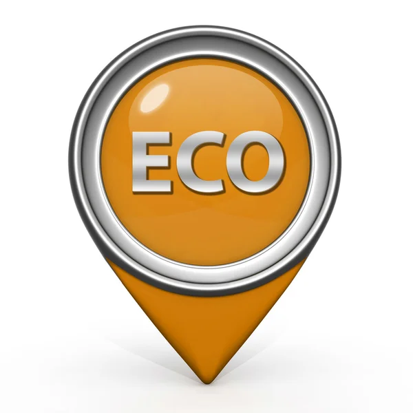 Eco εικονίδιο δείκτη σε άσπρο φόντο — Φωτογραφία Αρχείου