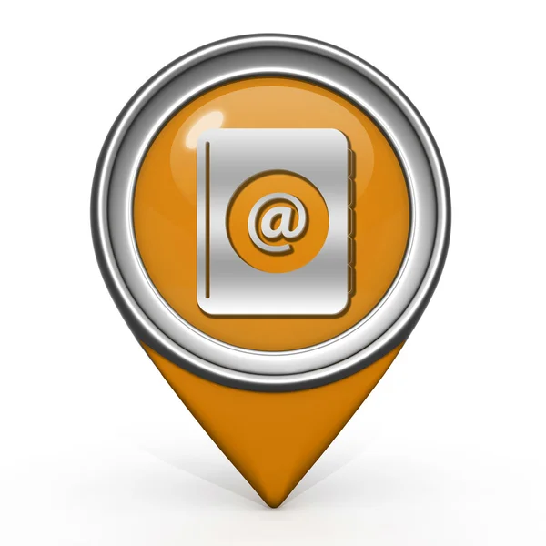 E-posta işaretçi simgesi beyaz zemin üzerine — Stok fotoğraf