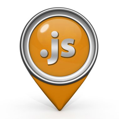 .beyaz arka planda js işaretçi simgesi