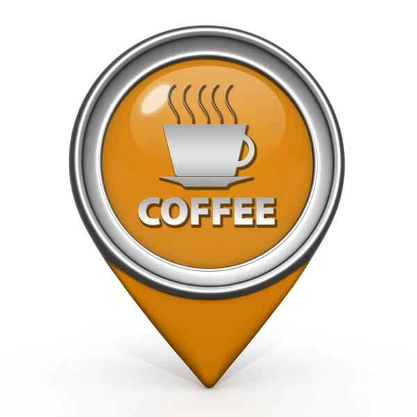 Icono de puntero de café sobre fondo blanco — Foto de Stock