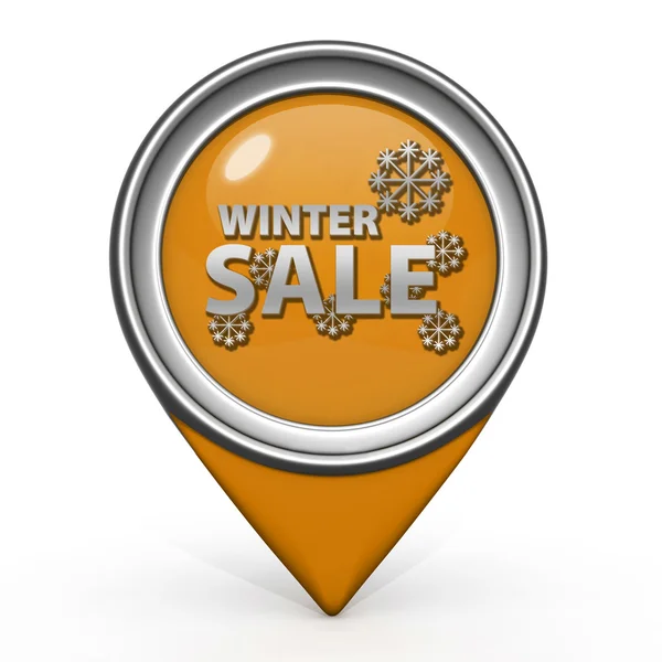 Χειμώνας πώληση εικονίδιο δείκτη σε άσπρο φόντο — Φωτογραφία Αρχείου