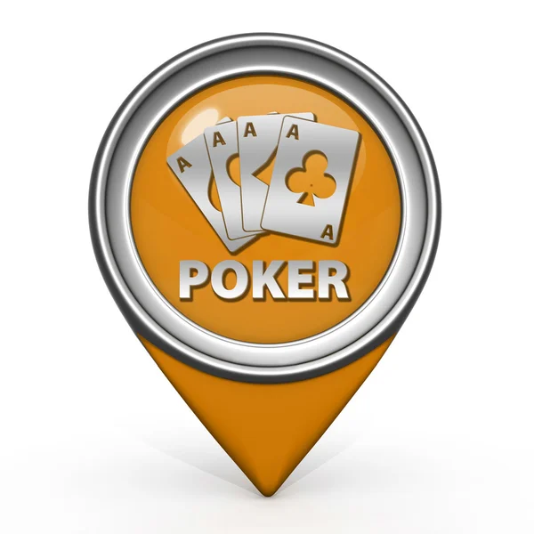 Icono de puntero de poker sobre fondo blanco — Foto de Stock