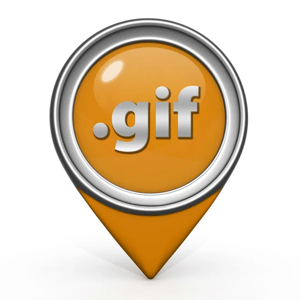 .gif pointer icon on white background — Stock Photo, Image