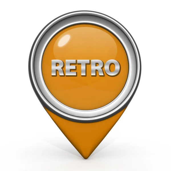 Retro pointer icon on white background — Stock Photo, Image