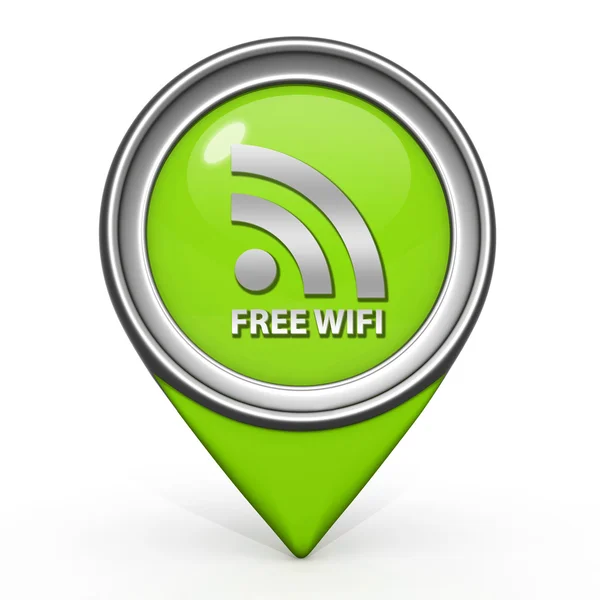 Ícone de ponteiro wifi gratuito no fundo branco — Fotografia de Stock