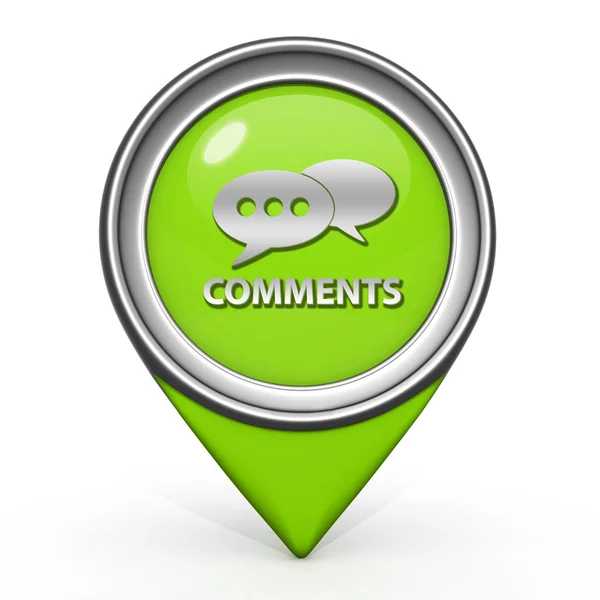 Kommentarer nu pekaren ikon på vit bakgrund — Stockfoto