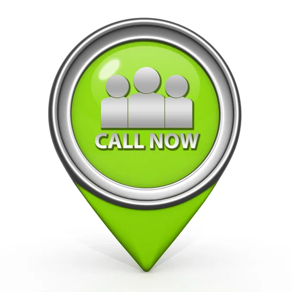 Call now pointer icon on white background — Stock Photo, Image