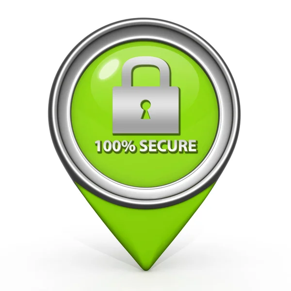 Lock pointer icon on white background — Stock Photo, Image