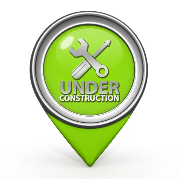 Under construction pointer icon on white background — Stock Photo, Image