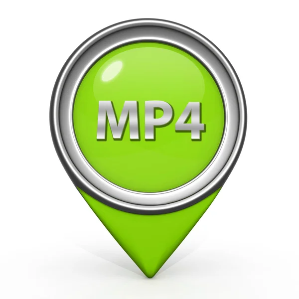 MP4 pointer icon on white background — Stock Photo, Image