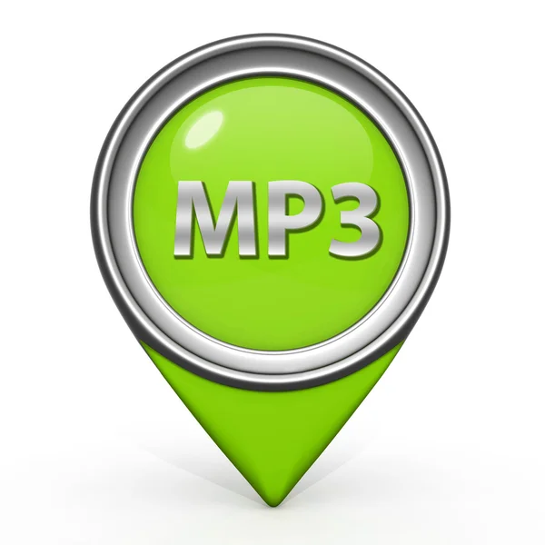 Icono de puntero MP3 sobre fondo blanco —  Fotos de Stock