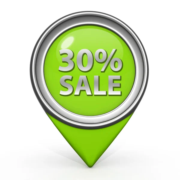 Sale thirty percent pointer icon on white background — Stock Photo, Image