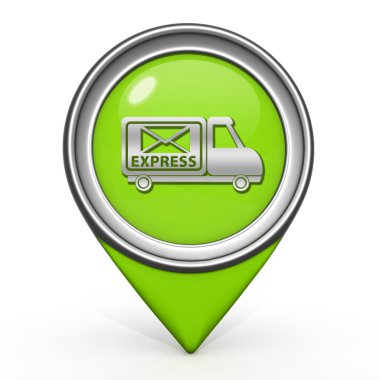 İşaretçi simgesi beyaz arka plan üzerinde hızlı