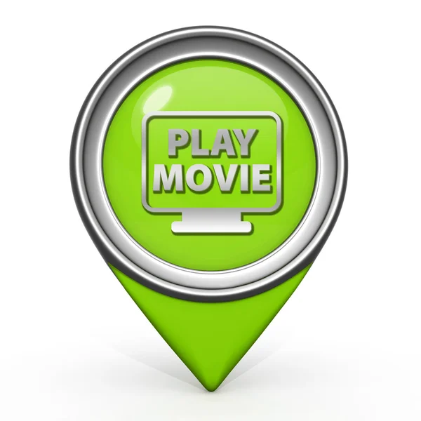 Play-Zeiger-Symbol auf weißem Hintergrund — Stockfoto