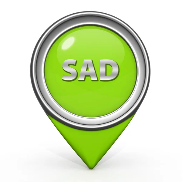 Sad pointer icon on white background — Stock Photo, Image