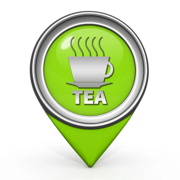Icône de pointeur de thé sur fond blanc — Photo