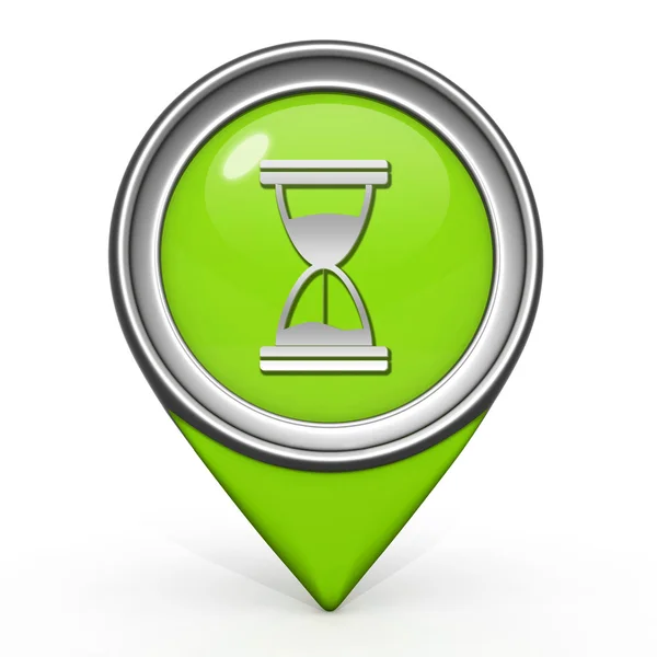 Hourglass pointer icon on white background — Stock Photo, Image