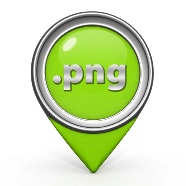 .PNG-aanwijzer pictogram op witte achtergrond — Stockfoto