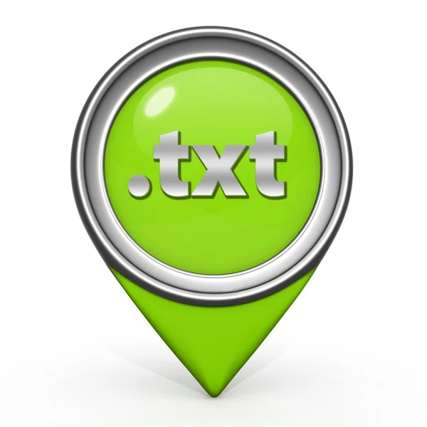 .txt-Zeiger-Symbol auf weißem Hintergrund — Stockfoto