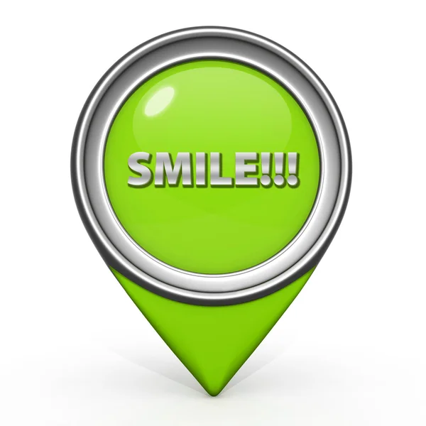 Smile pointer icon on white background — Stock Photo, Image