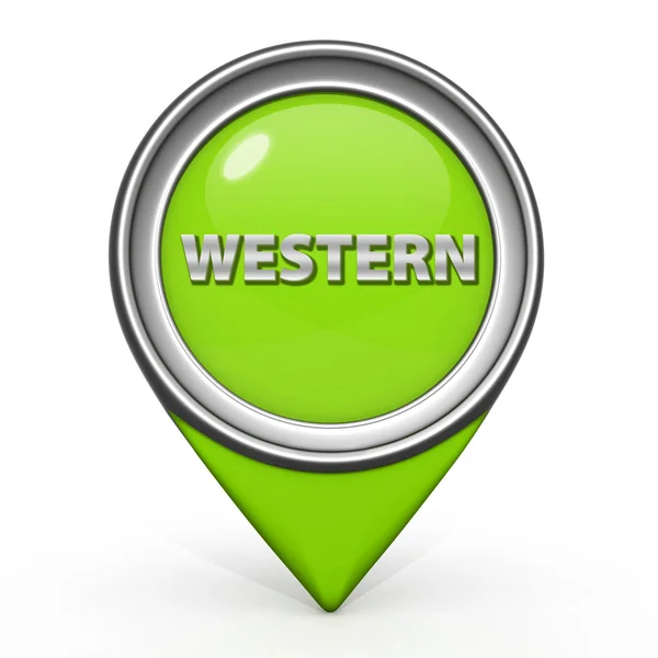Batı işaretçi simgesi beyaz arka plan üzerinde — Stok fotoğraf
