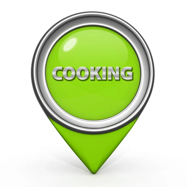 Μαγείρεμα εικονίδιο δείκτη σε άσπρο φόντο — Φωτογραφία Αρχείου