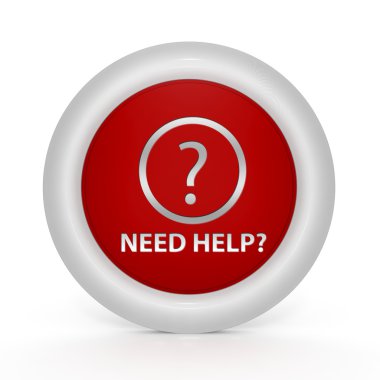 beyaz zemin üzerinde dairesel simgesi yardım