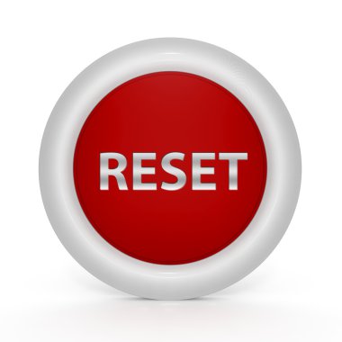 beyaz zemin üzerinde dairesel simgesi Sıfırla