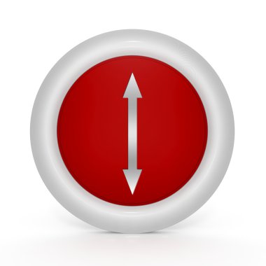 Beyaz arka plan üzerinde dairesel ok simgesi