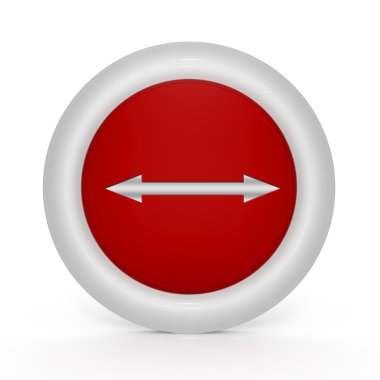 Beyaz arka plan üzerinde dairesel ok simgesi